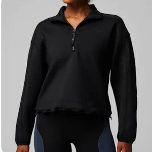 Fabletics Black Barrier Oversized Scuba 1/2 Zip Pullover NEW WITH TAGS SMALL